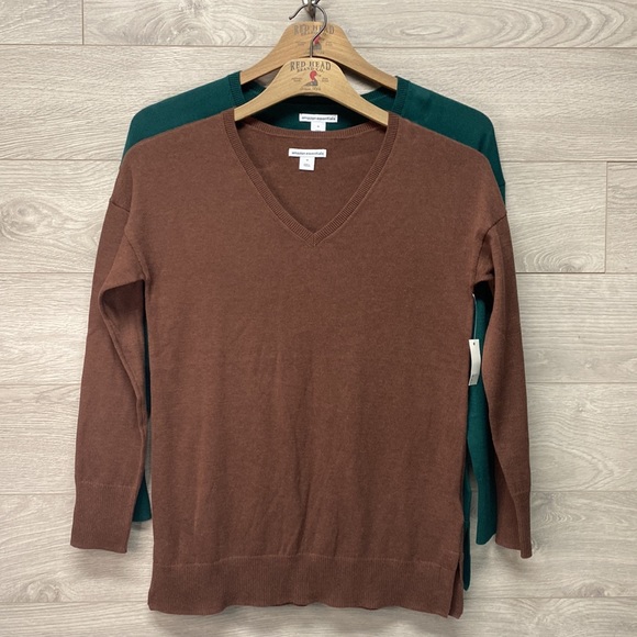 Two Lightweight V-Neck Tunic Sweaters Medium, Amazon Essentials Women’s - Picture 3 of 11